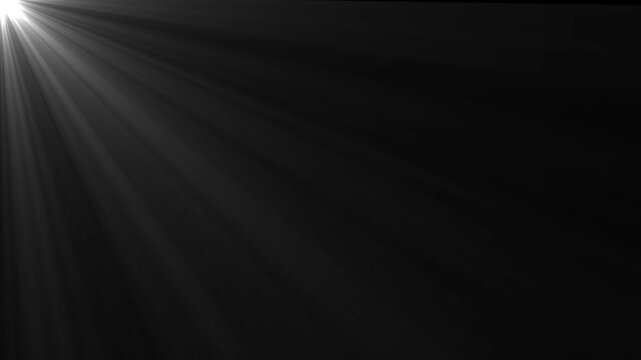 Rayons de lumi&egrave;re &eacute;clatants sur fond transparent. Animation abstraite de rayons de soleil, on a light effects animation, with 4k video.