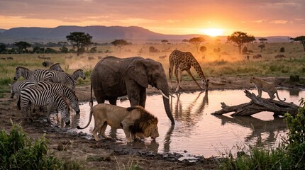 Fototapeta premium Photo collection of wild animals