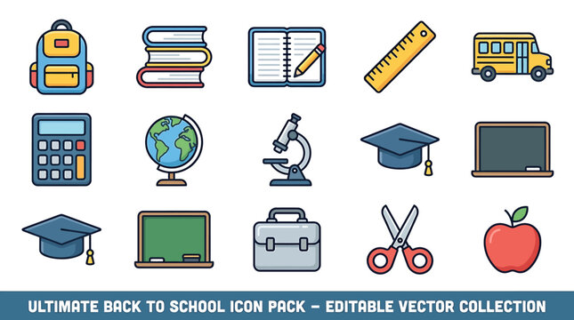Action packed Educational Technology and Business Emotions from People icons Illustrations