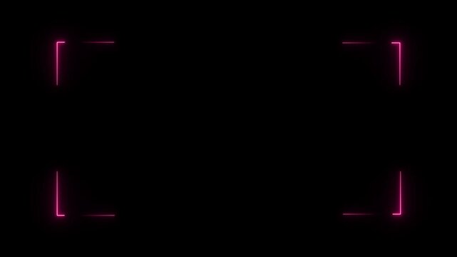 futuristic hud corner brackets looping interface animation.