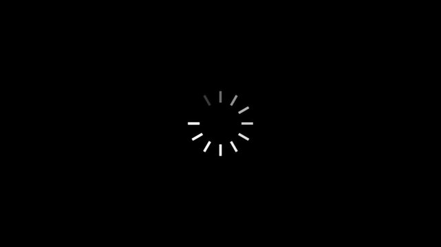 Circular loading spinner animation on clean white background. 4k . animation .....