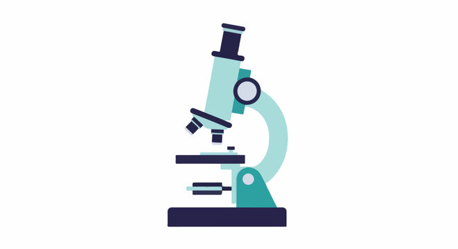 A graphic illustration of a laboratory microscope