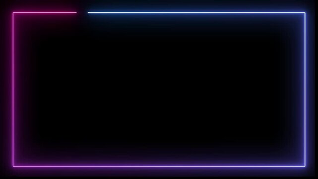 animated blue light border traveling around rectangular frame.