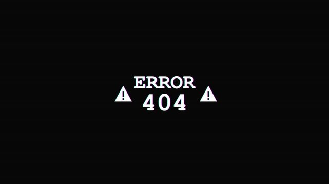 Error 404 on black background 4K