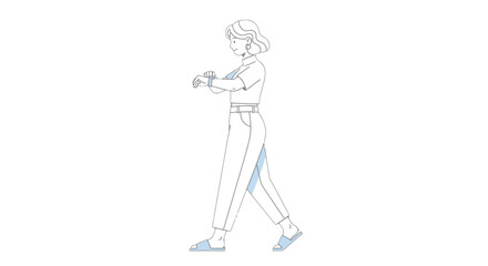 Obraz premium Woman Playing Tennis with Racket and Ball.