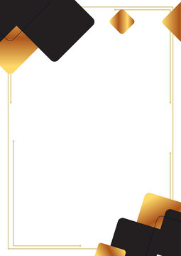professional graduation certificate background template with charcoal black gold polygon element