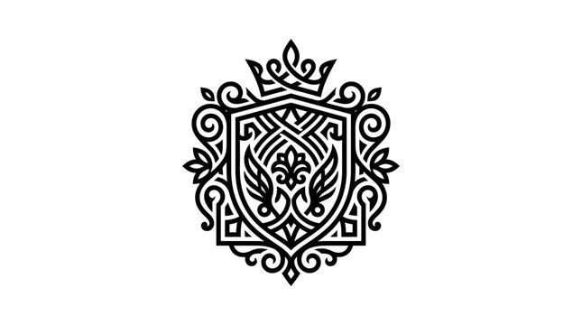 Intricate crest with eagle emblem.