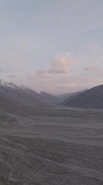 Vertical 4K RAW Drone Footage of Padum, Ladakh | Aerial View of Zanskar Valley, Himalayan Mountains and Scenic High-Altitude Landscape, India