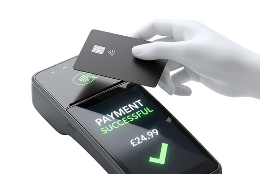 Contactless card payment successful on point of sale terminal