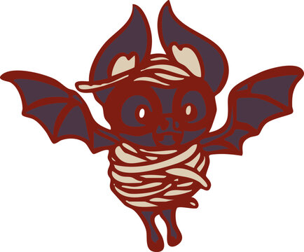 Halloween Cute Character Bat Mummy Spooky Creepy Ghost Witch Monster Costume Mascot Cartoon Magic Whimsical sticker