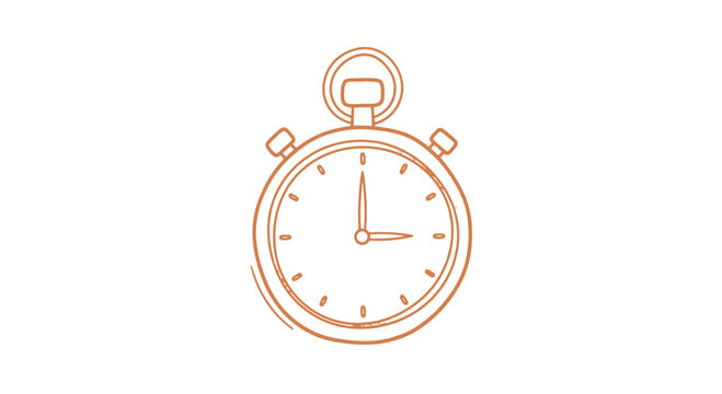 Simple Illustration of a Stopwatch.