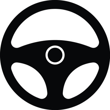 Steering wheel icon for automotive dashboard and vehicle interface design