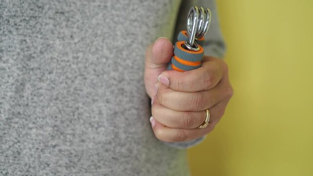 Using hand grippers for strength training at home