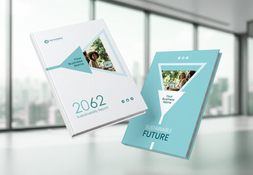 Modern Eco Friendly Sustainability Annual Report Cover and Company Profile Template.	
