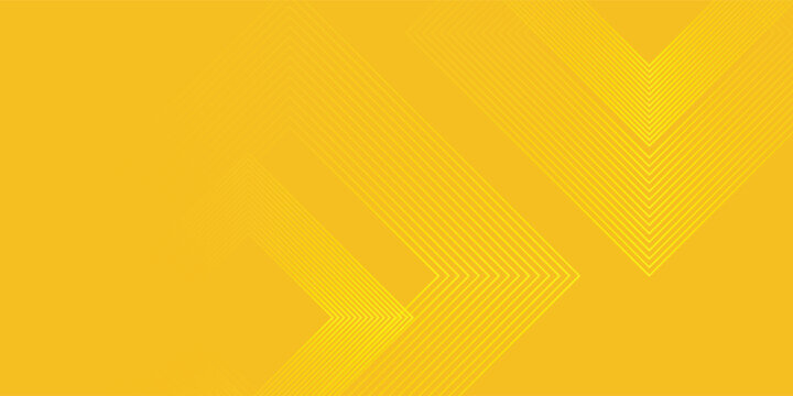 Abstract yellow gradient arrow shape overlays a layered background with arrow pattern and shadow. Modern graphic element. vector design