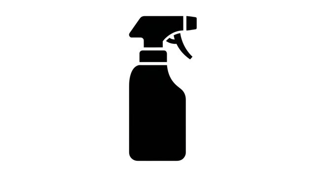 Black silhouette icon of a spray bottle