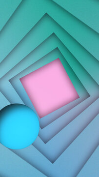 Tunnel Ball Logo Reveal &mdash; Geometric 3D Motion Intro for Short-Form Video and Mobile Creator Content