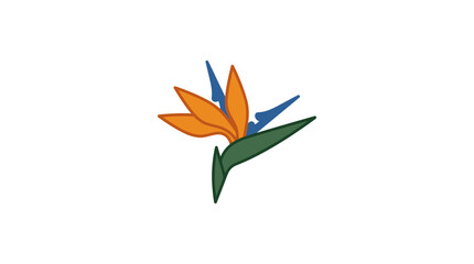Bird of Paradise Flower Illustration - Exotic Tropical Plant © hari