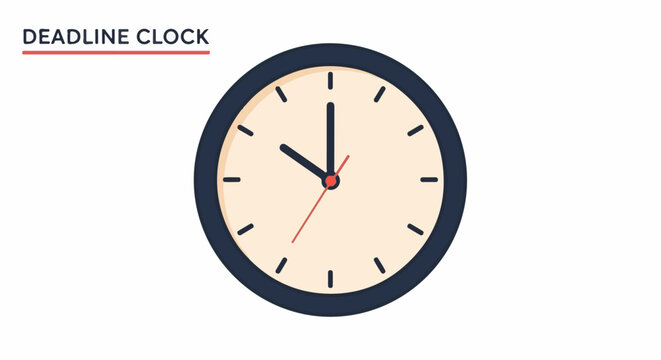 A simple digital clock with a black border and red second hand