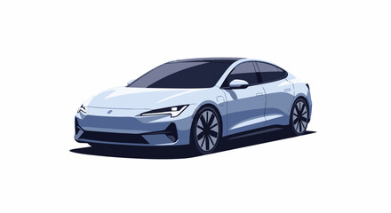 Fototapeta premium A sleek, modern car with a futuristic design and a shiny exterior