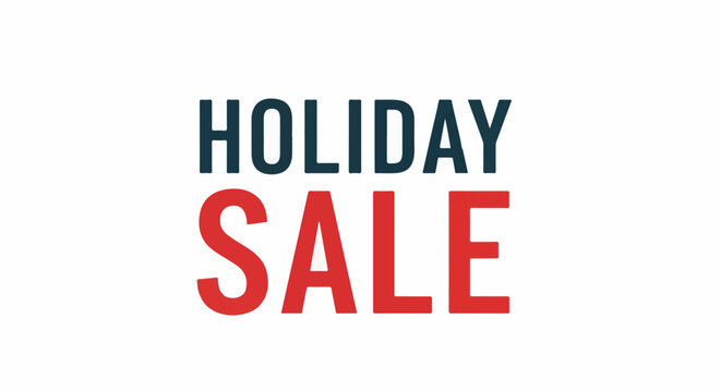 A promotional image with "HOLIDAY SALE" in bold, eye-catching font