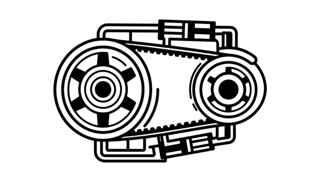 Internal Combustion Engine Schematic Diagram.