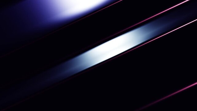 Abstract diagonal metallic bands glinting in a dark digital void with neon pink glow and high contrast lighting
