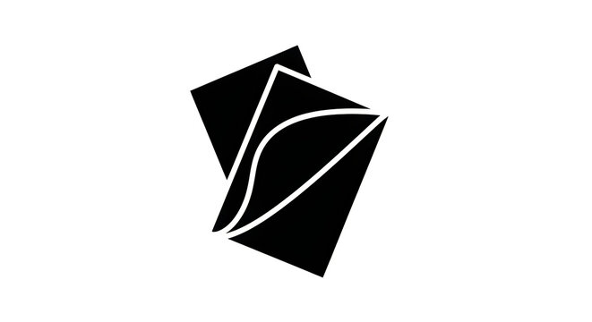 Abstract icon representing a folded paper or document