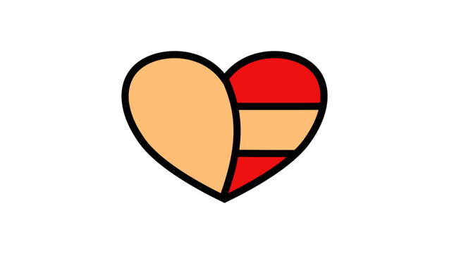 sexual life symbol, color vector illustration