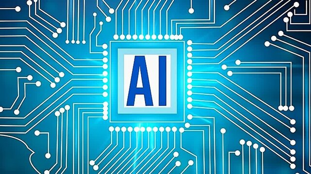 AI chip on circuit board