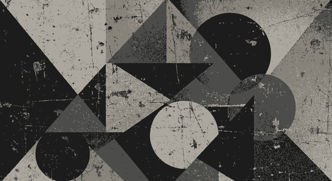 Geometric Abstract Background Texture - Vintage Retro Shapes