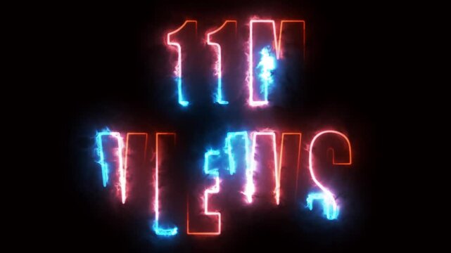 neon text for views on black background