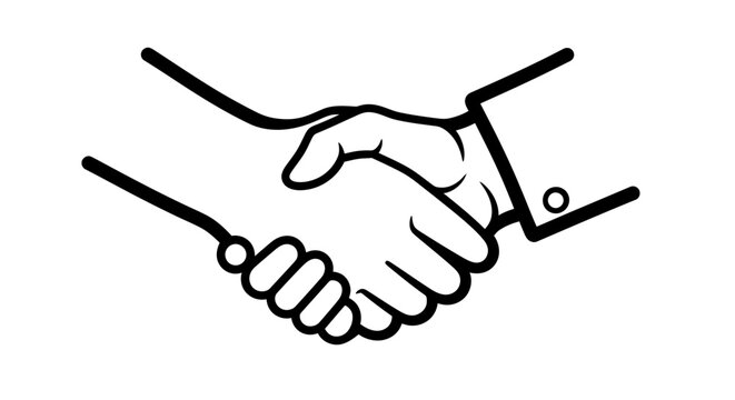 Business handshake symbolizing agreement and mutual trust between parties for partnership and collaboration.
