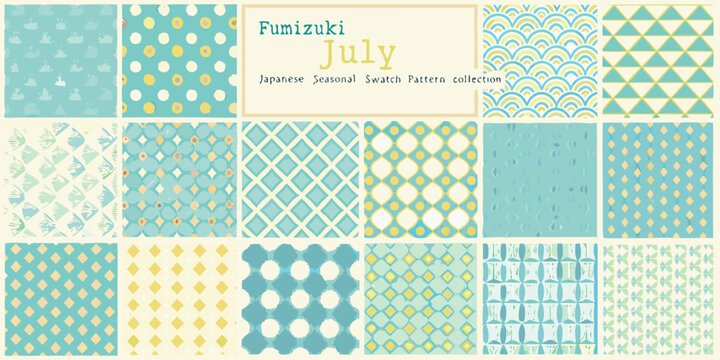 Fumizuki july pattern collection japanese seasonal swatch designs