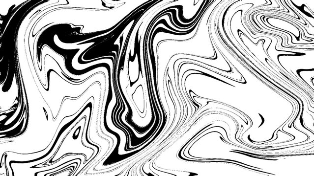Mix of a white and black paint, closeup. Abstract marbling texture. Handmade ebru marble texture.
