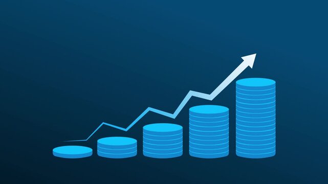 Market deficit graph animation drops on dark grid fields. Corporate market deficit graph animation tracks corporate losses. Modern market deficit graph animation details decay.