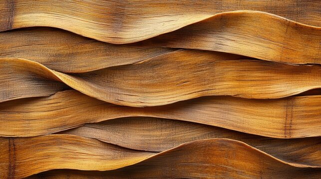 Natural bamboo grain texture flowing wave patterns warm golden honey tones organic wood fiber striations seamless background surface eco-friendly sustainable material design