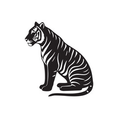 Obraz premium tiger on white background