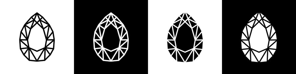  jade black and white icon design concept © okta
