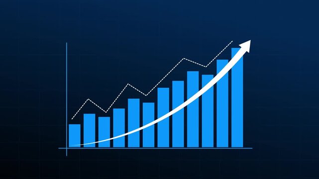 Neon grid graph animation rises on dark grid fields. Corporate neon grid graph animation tracks analytic metrics. Modern neon grid graph animation details cloud metrics.