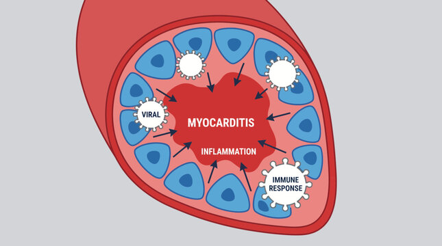 Myocarditis Viral Inflammation Heart Muscle Immune Response