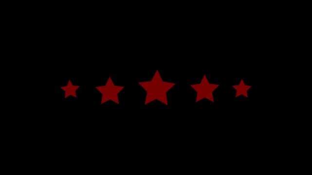 5 star on black background