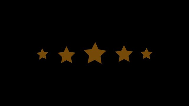 5 star on black background