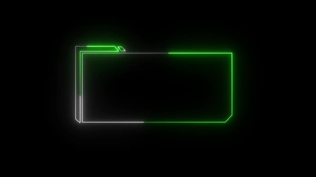 HUD frame animation glows on dark grids. HUD dimensional frame animation shows tech graphics. Modern three dimensional frame animation enhances clips.