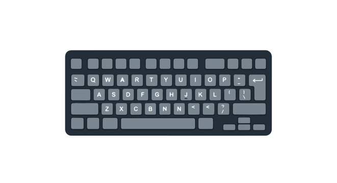 A standard keyboard layout with grey keys and white text on a dark background