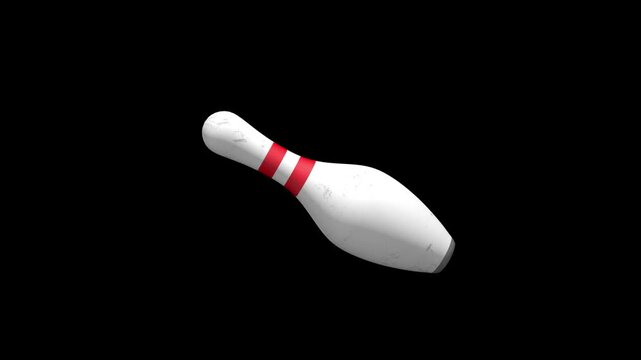 bowling pins, transparent, MOV format