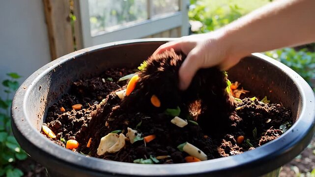 Food Waste Transforms into Nutrient-Rich Compost