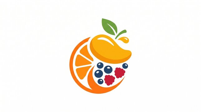 Fresh Fruit Juice Logo, Natural Beverage Brand Vector Identity