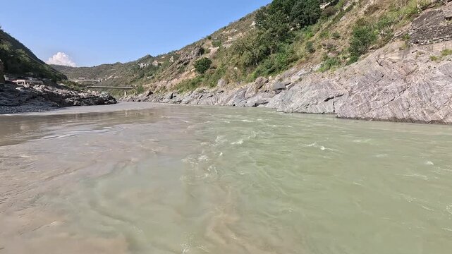 Devprayag Sangam: Alaknanda and Bhagirathi Rivers Merging