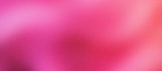 Vibrant pink gradient background with soft grainy texture, abstract magenta blur wallpaper for modern graphic design. Elegant fuchsia silk aesthetic backdrop for fashion and beauty branding. © VEXLO